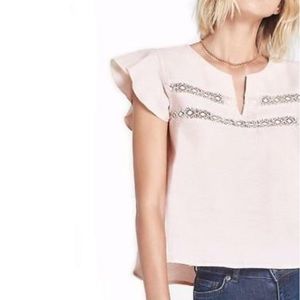 Anine Bing Pink Ruffle Top (S/P)